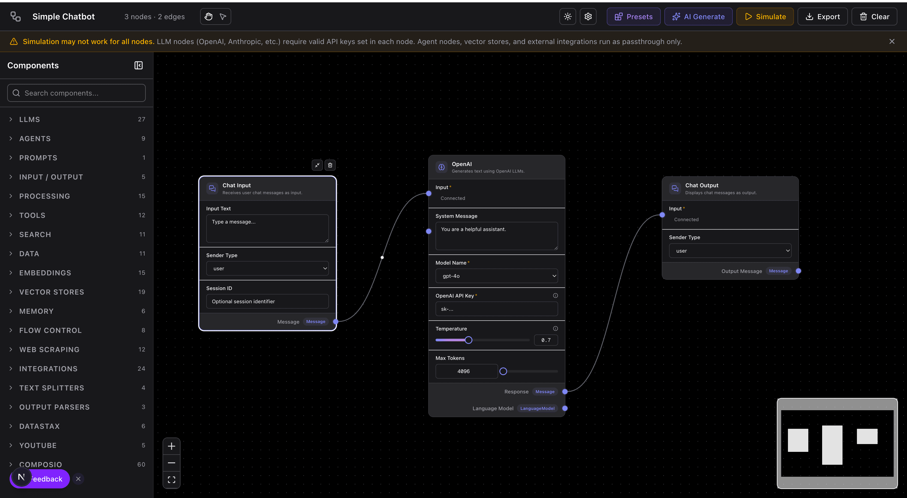 AI agent converting a natural-language description into a structured diagram